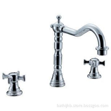 Brass Two Handle Household Kitchen Sink Water Faucet Europe
